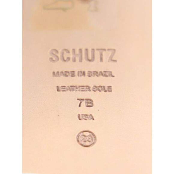 Schutz Lizah Sandals in Blue Nappa Leather